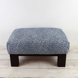 Small ottoman footstool  ottoman  pouf  blue footstool