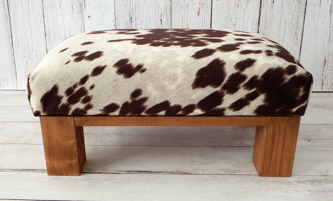 Pouf motif vache pouf western repose pieds peau vache Etsy