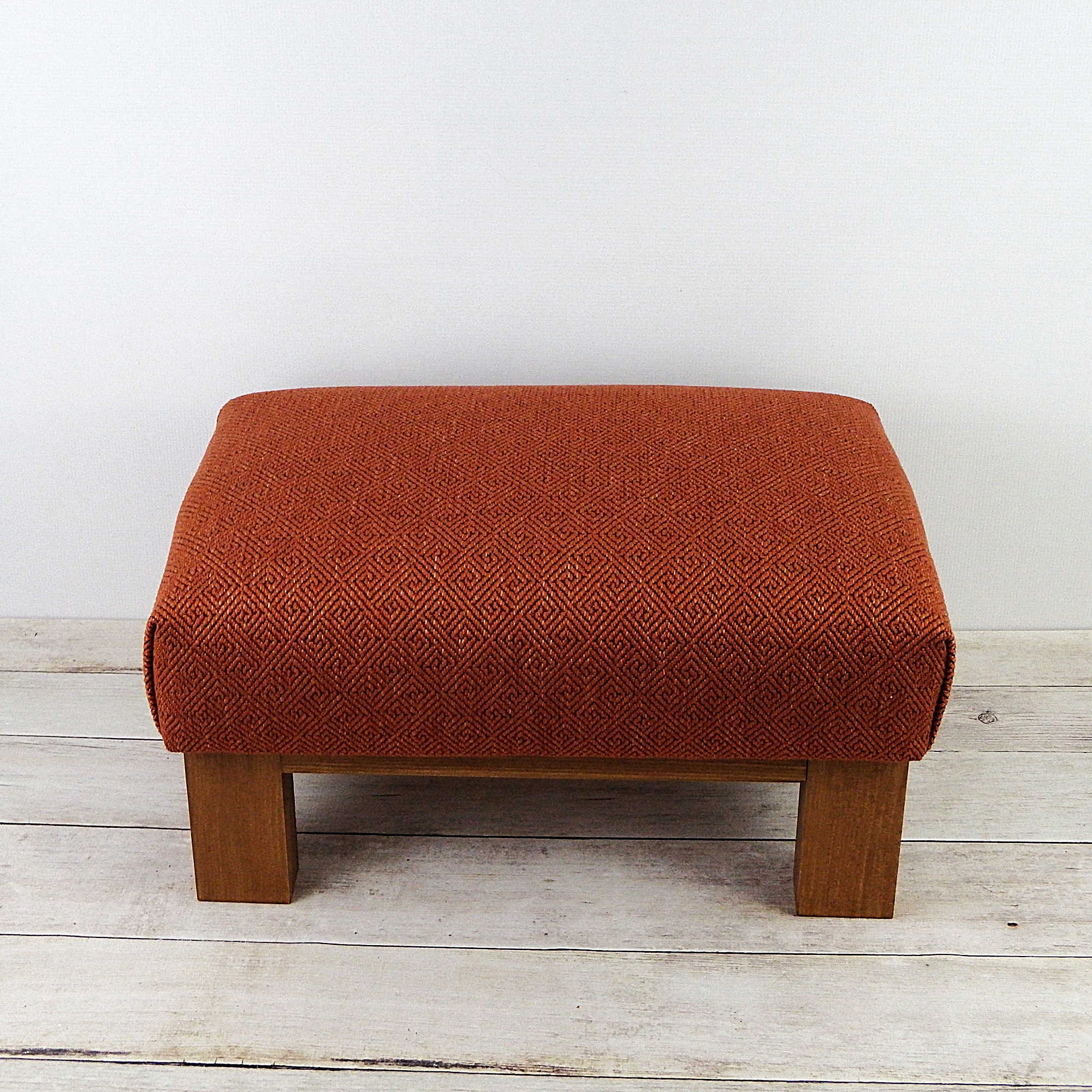 Rust Ottomanterracotta Small Foot Stool Handmade Furniture Etsy UK