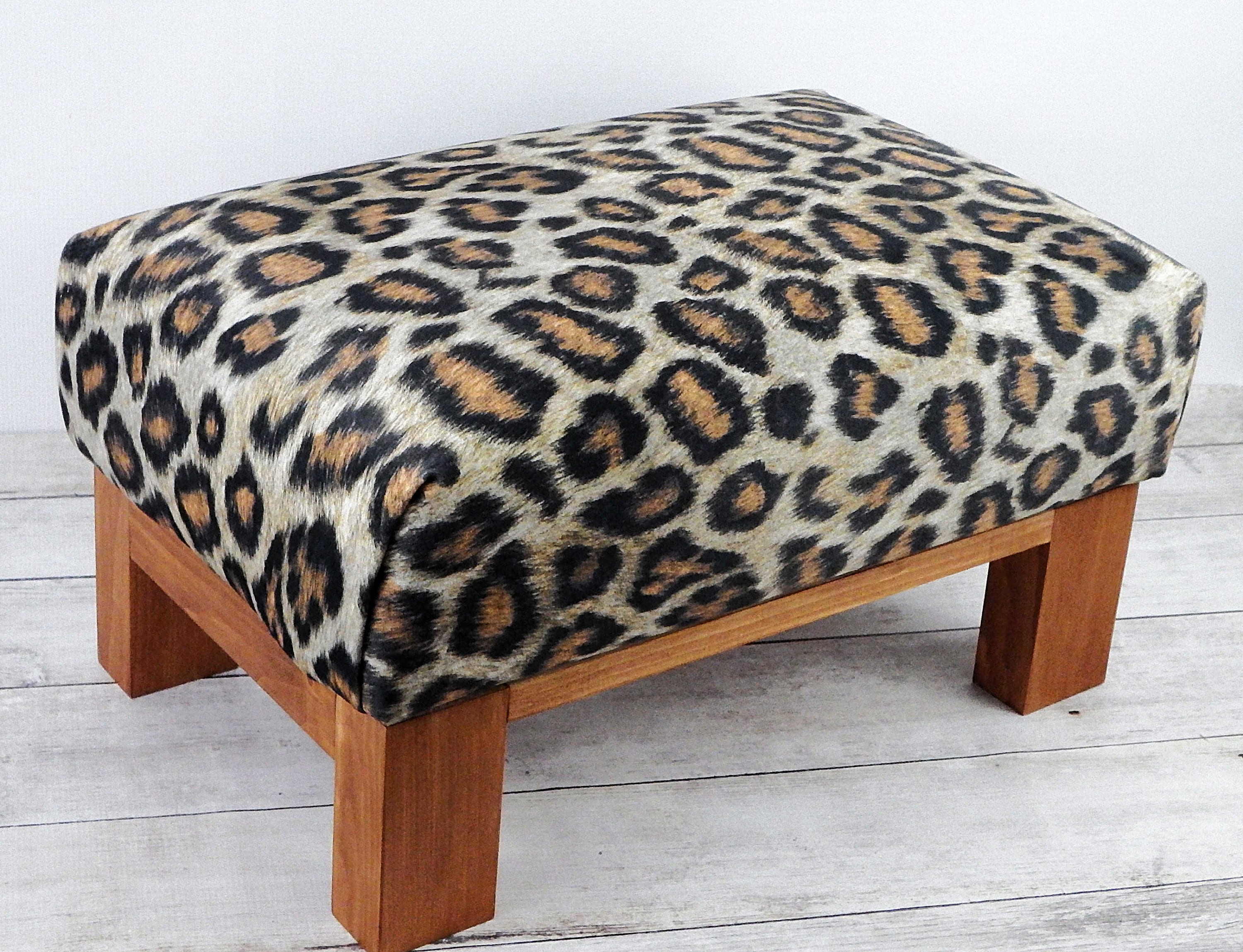 Leopard stool ottoman deals