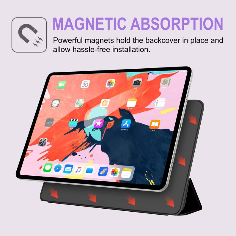 Unicorn iPad 11.4 2018 Case Donuts New Magnetic iPad Smart Folio Cute Animal Print iPad 12.9 2018 Smart Cover Colorful iPad 2018 Case CC1516