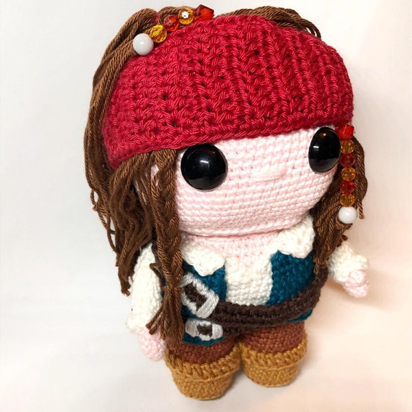 Captain Jack Sparrow Crochet Pattern English and Dutch PDF