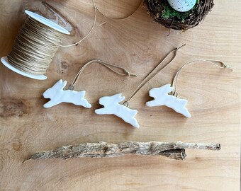 Farmhouse Decor, Rabbit Ornament, White Rabbit Decor, Bunny Ornament, Easter Ornaments, If You Were My Bunny, Gift for Child, Gift for Her