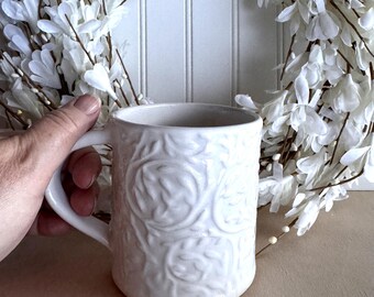 14 Ounce Coffee Mug, 8 ounce Mug, Secret Garden Mug, Coffee Lover's Gift, Stoneware Pottery Coffee Mug, Gift for Her, Ceramic Coffee Mug
