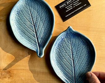 Botanical Plate, Housewarming Gift, Leaf Plate, Tapas Plate, Bread Plate, Sushi Plate, Fine Art Ceramics, Functional Art, Vermont Pottery