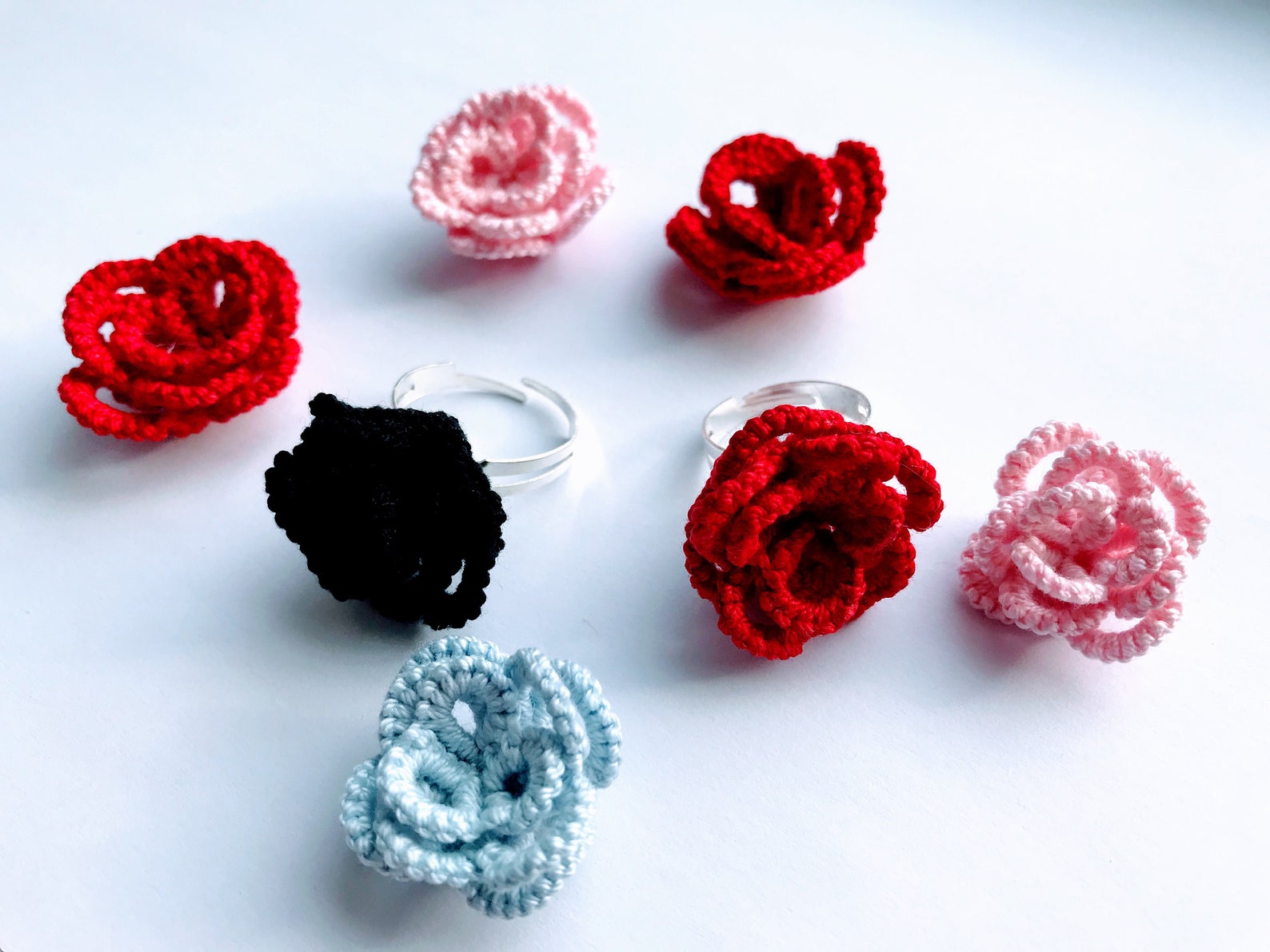 Tatting lace rose ring//Tatted rose ring //Gift for her Etsy