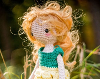 Modèle de poupée Amigurumi / Modèle de poupée au crochet / Tutoriel photo / Téléchargement instantané/PDF patron au crochet Nora PDF