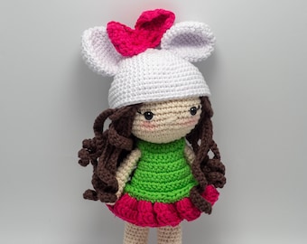 Amigurumi Doll Pattern / Crochet Doll Pattern / Photo Tutorial / Instant Download/PDF pattern/Crochet toy for Madeline PDF in English