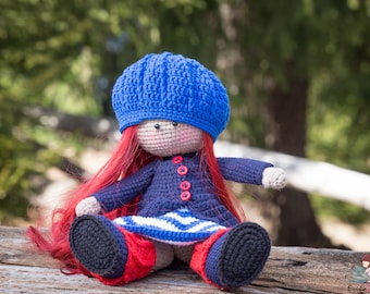 Amigurumi Doll Pattern / Crochet Doll Pattern/Crochet toy for BluBelle PDF in Englis