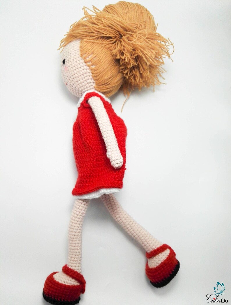 Dress Me up Crochet Doll Pattern and 6 Outfits, Amigurumi Doll Pattern