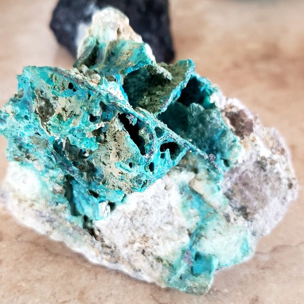 263g Indonesia Chrysocolla with Native Copper