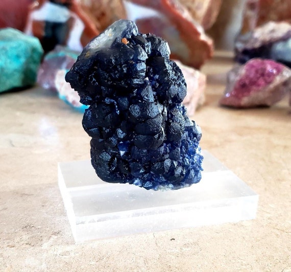 190g Indigo Blue Cube/spherical Fluorite Israel