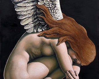 WHEN WINGS REMEMBER - original oil painting by Grigor Velev