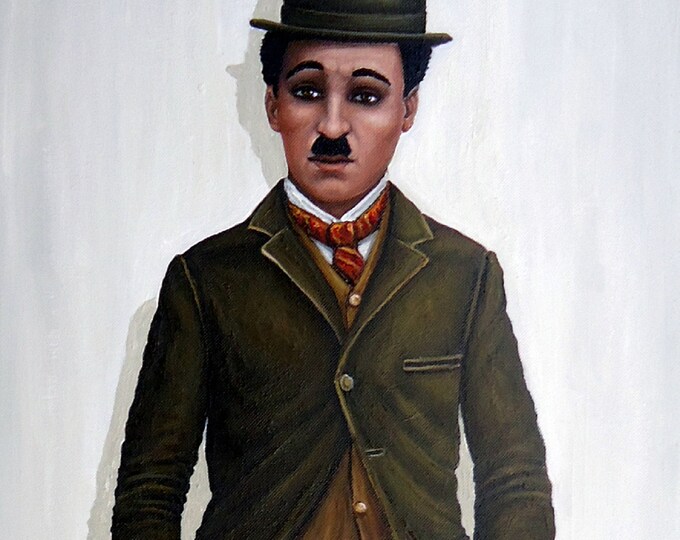 CHAPLIN - original oil painting by Grigor Velev