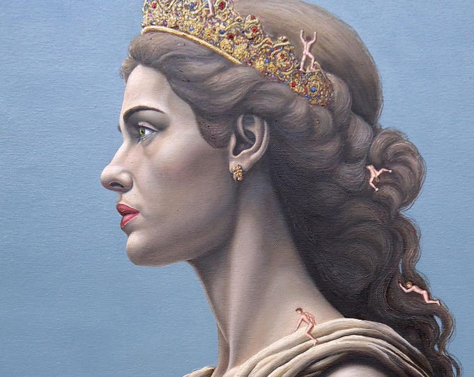 EMPRESS OF TIME - original oil painting by Grigor Velev
