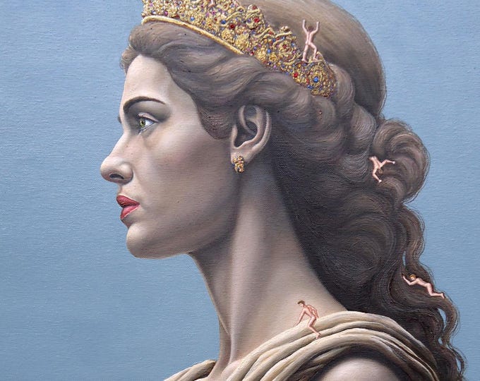 EMPRESS OF TIME - original oil painting by Grigor Velev