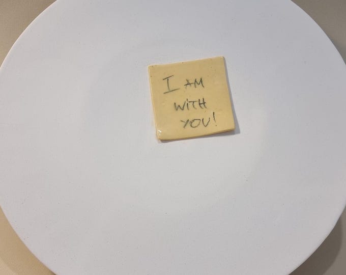 I AM WITH YOU - original ceramic wall sculpture by Zlatina Krusteva