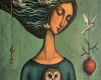 KEY To INNER WORLD - original acrylic painting by Nikola Gulev