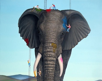 RENOVATION III - original oil painting by Grigor Velev