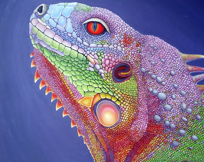 IGUANA III - original oil painting by Grigor Velev