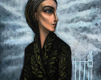 SILENCE OF CHOICE - original acrylic painting by Nikola Gulev