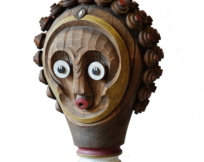 MADEMOISELLE - original wood sculpture by Sava Draganov