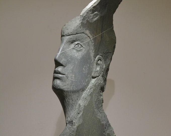 AMUN - original stone sculpture by Ognyan Chitakov