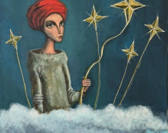 DREAMCATCHER - original acrylic painting by Nikola Gulev
