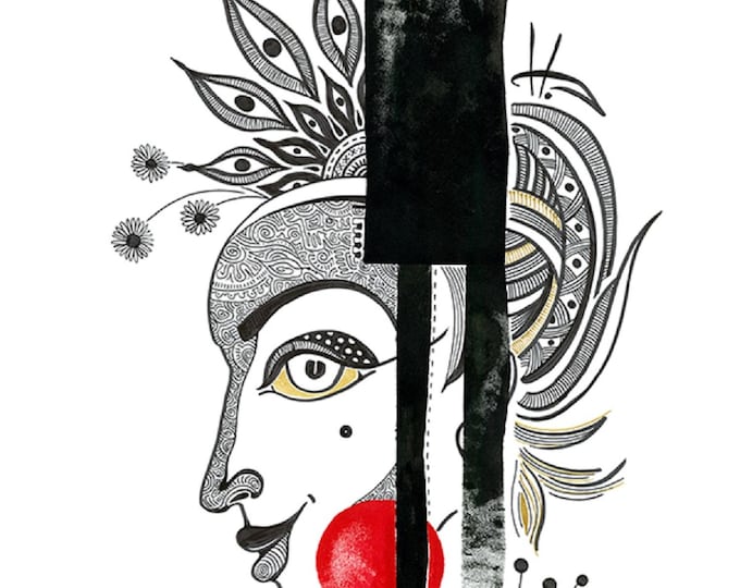 BIZARRE BLACK - original ink drawing by Silvia Pavlova
