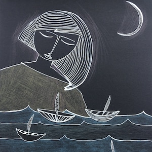 LUNA NUEVA - dibujo original de Irina Goleva