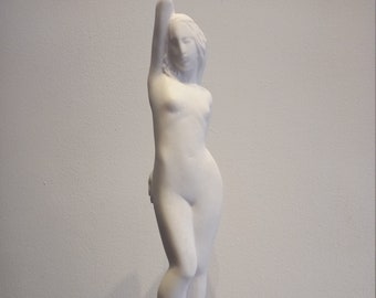 YOUNG WOMAN - original marble sculpture by Rasho Mitev