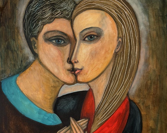 KISS - original acrylic painting by Nikola Gulev
