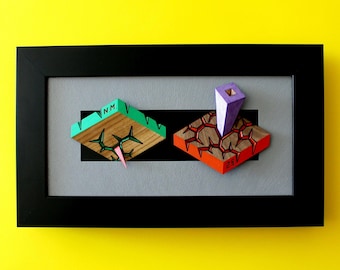 LEVITATION vs GRAVITATION III - original wood wall sculpture by Nikolay Martinov
