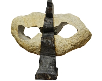 BALANCING ACTS - original stone sculpture by Ognyan Chitakov