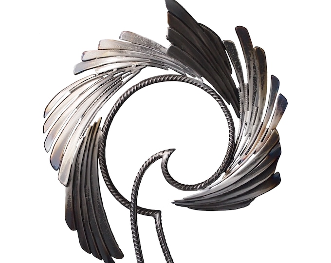 SWIRLING - original steel sculpture by Stevlin Yovchev