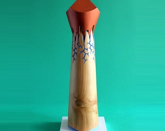 GRAVITY II - original cedar wood sculpture by Nikolay Martinov