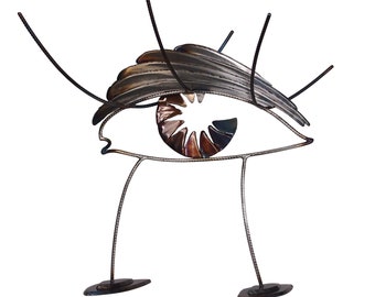 EYE ON YOU - original steel sculpture by Stevlin Yovchev