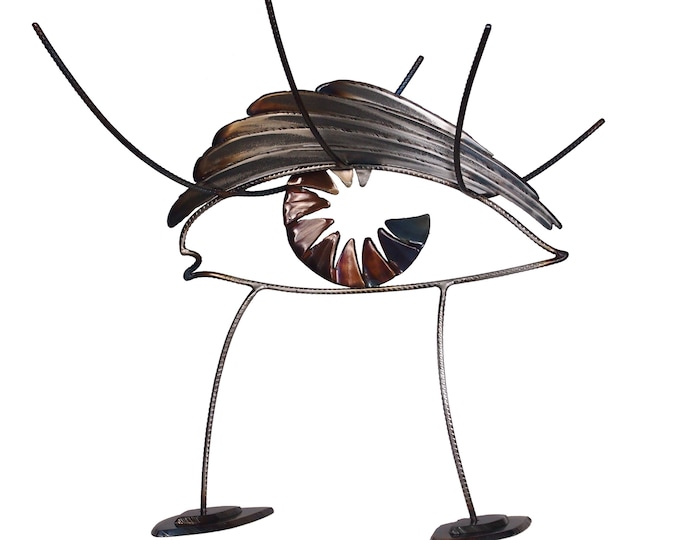 EYE ON YOU - original steel sculpture by Stevlin Yovchev