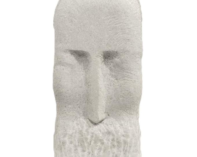 MALE PORTRAIT - original marble sculpture by Rasho Mitev