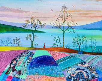 WINTER SHORES - original oil painting by Silvia Pavlova