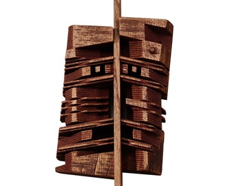 MAXIMON - original wood wall sculpture by Sava Draganov