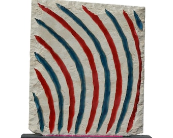 ALL IS WELL - original limestone sculpture by Ognyan Chitakov - award winning art, gabbro base