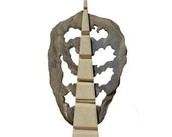 REED - original stone sculpture by Ognyan Chitakov