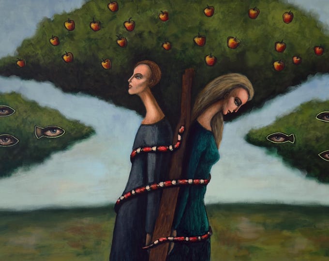 ORIGINAL SIN - original acrylic painting by Nikola Gulev