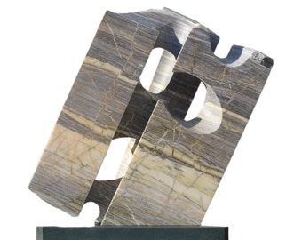 RELATIVE SPACETIME - original marble sculpture by Ognyan Chitakov