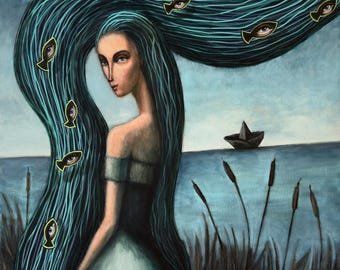 Guardian Angel Of Eternal Love - original acrylic painting by Nikola Gulev