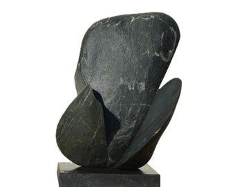 NAVASANA - original stone sculpture by Ognyan Chitakov