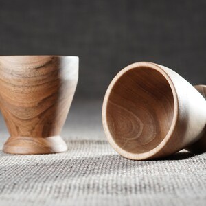 WALNUT CONES - wooden shot glasses by Sava Draganov