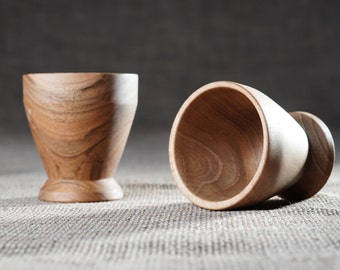 WALNUT CONES - wooden shot glasses by Sava Draganov