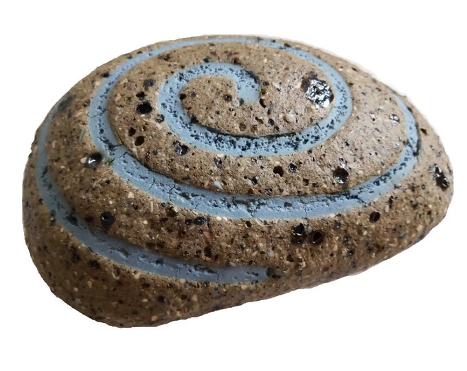 SKY BLUE SPIRAL - original ceramic sculpture by Rossitza Trendafilova